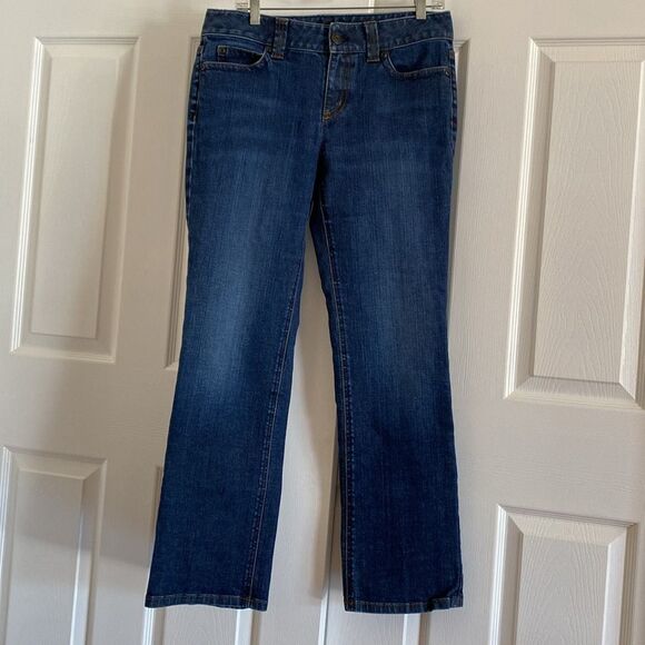 Ann Taylor Curvy Fit Straight Legs Embroidered Jeans - Picture 5 of 6